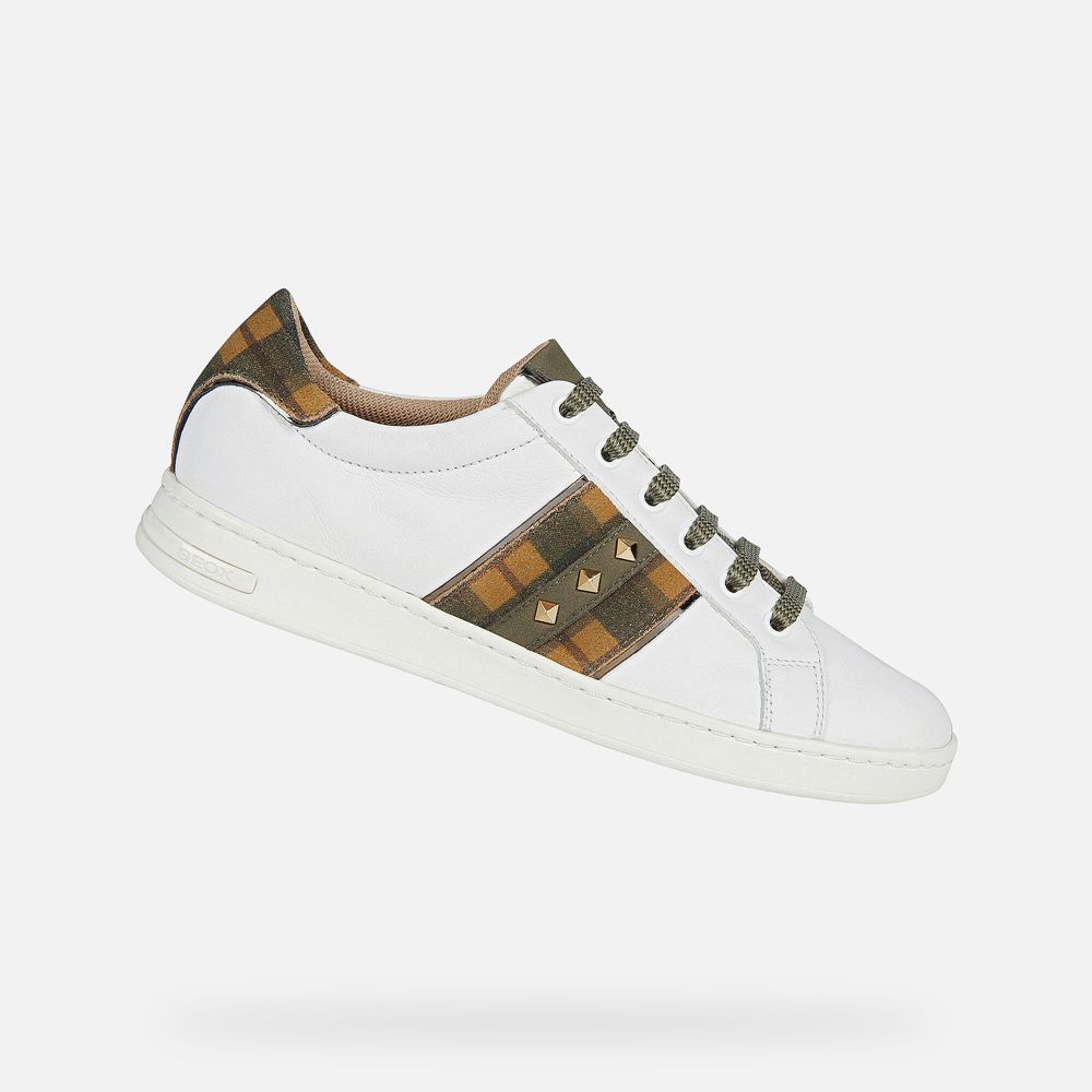 Geox Sneakers White/Brown Jaysen - Geox Womens Shoes - BTGDQC256